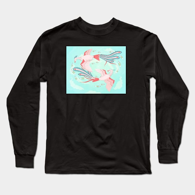 Phoenix Long Sleeve T-Shirt by extrahotchaos